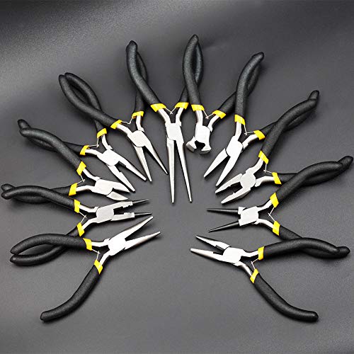 SPEEDWOX Needle Nose Pliers Wire Looping Pliers 6 Inches Mini Pliers with Anti-slip Handles Smooth Tapered Jaws for Hard to Reach Narrow Areas for Jewelry Making Repairing Beading Work Hobby - size: Needle Nose Pliers