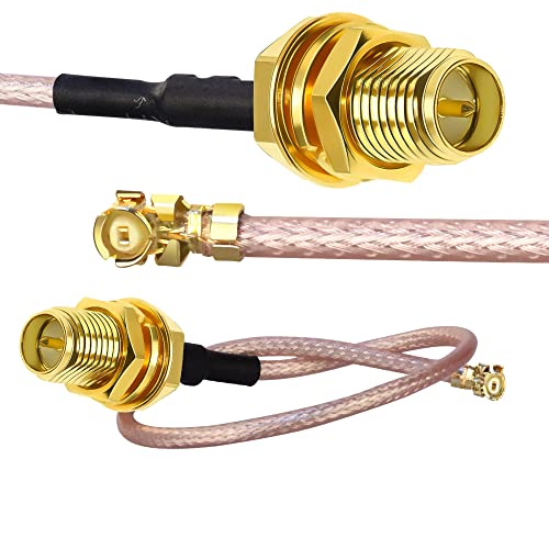 TUOLNK 5PCS RG178 U.FL IPX to RP-SMA Female Pigtail Coax Cable, Low Loss SMA IPX-1 Extension Antenna Coax Cable for Antenna, LAN Devices, Video, Mini PCI 6inch(15cm) - size: 6inch