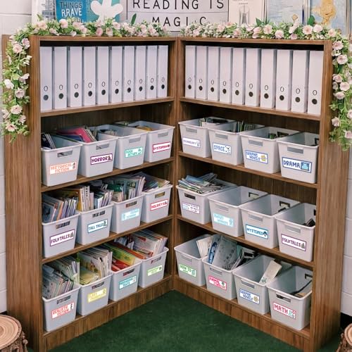 Tinlade 56 Pcs Classroom Reading Corner Label Library, Classic - style: Classic