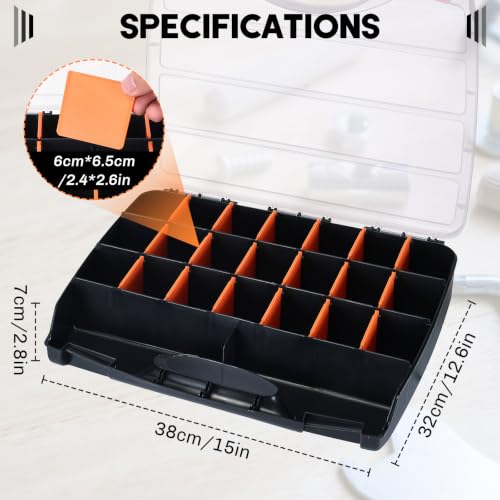 Hardware Organizer Box 21 Adjustable Compartments 2 Fixed Sections