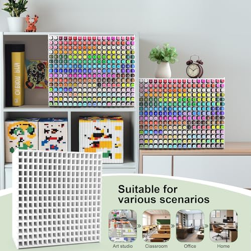 Marker Organizer, 270-Slot Marker Holder with Adjustable Dividers - size: 270 Holes