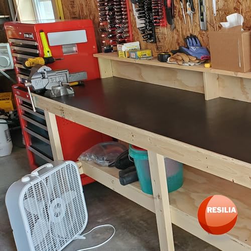 RESILIA Work Bench Mat - 23.5" X 47.5" X 0.06" Scratch-Resistant PVC Mats - Protect Your Workbench, Table, or Tool Station from Painting, Woodworking, Crafting, Building, & More, Black, Made in USA - color: Black, size: 23.5" x 47.5"