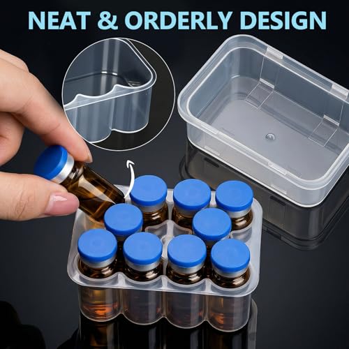 suzamed Peptide Case for Fridge, 10-Slot Vial Holder (2, 3ml) - size: 3ml