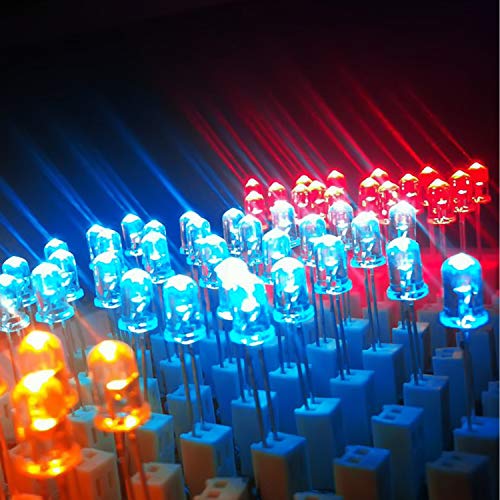 Novelty Place 100 Pcs 5mm Multicolor LED Diode Lights(5 Colors x 20pcs) - color: Multicolor