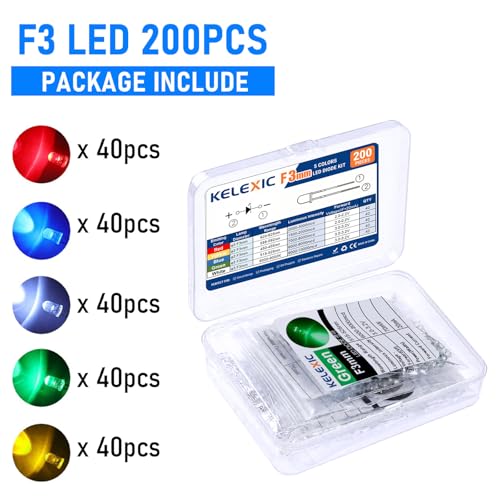 3mm, 5 Colors, Water Clear, 40pcs
