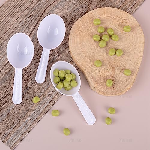 AUEAR, 5 Pack White Tablespoon Coffee Scoop Plastic Measuring for Fruit Powder Seed Spices - color: White, size: 5 Pack