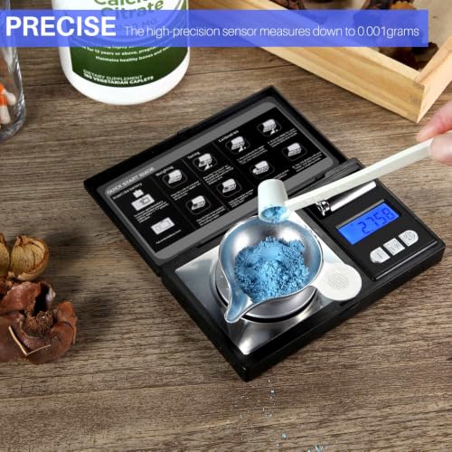 THINKSCALE Digital Milligram Scale, 50g/0.001g Powder Scale with Cal Weight - color: Black