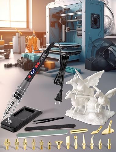 SARDVISA 22-in-1 3D Printer Smoothing Tool Kit with Soldering Tips, 80W