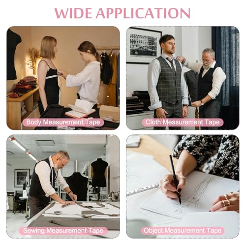 Measuring Tapes for Body Measurements, 5 Pack Soft Tape Measure 60-Inch & 1.5 Meter Dual Sided Measuring Tape Retractable, Craft Tailor Fabric Cloth Sewing Weight Loss Body Measuring Tape