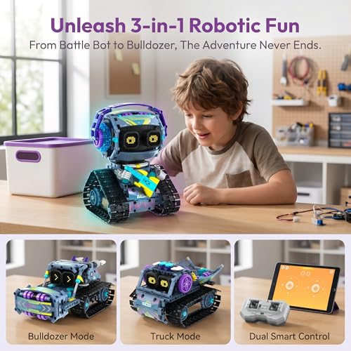Robot Building Kit, 3-in-1 Programmable Robot Kit, 519 Pieces
