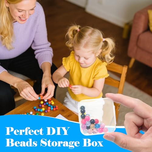 92 PCS Bead Organizer Box, Plastic Bead Storage Containers, Clear Beads Case Storage Organizer for Jewelry Making Small Craft Diamond Art Accessories - color: 2 Pack (92 PCS)