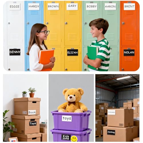 100 Pcs 4x6 in Removable Storage Bin Labels, Large White Label with Marker - color: White