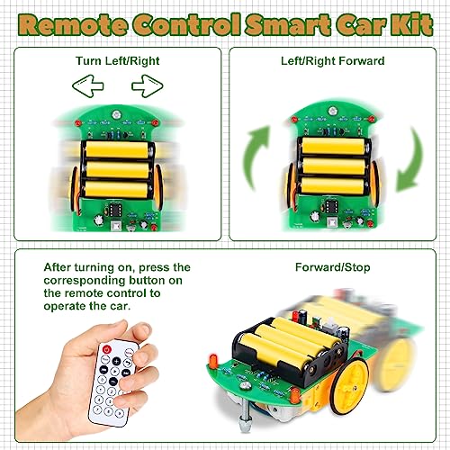 MiOYOOW DIY Remote Control Car Kit, STEM Soldering Practice Kit for School - color: Remote Control Car Kit