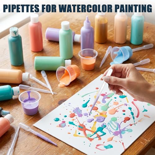 30PCS 3ML Dropper Pipettes Essential Oil Transfer, Disposable Plastic Pipette Eye Dropper for Science Experiments, Crafting, Makeup Tool
