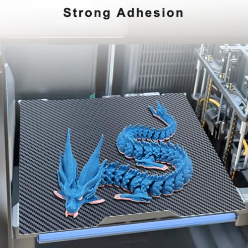 335 x 346.5 mm PEO+PET Build Plate for Bambu Lab H2C/A2L, Dual-Sided Diamond & Carbon Fiber Pattern, Flexible Magnetic Spring Steel - color: PEO & PET (Diamond & Carbon Fiber), size: H2C/A2L