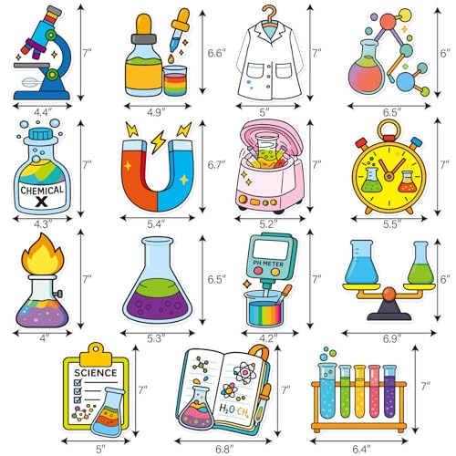 WorldBazaar 45 Pcs Science Cutouts Bulletin Board Decoration