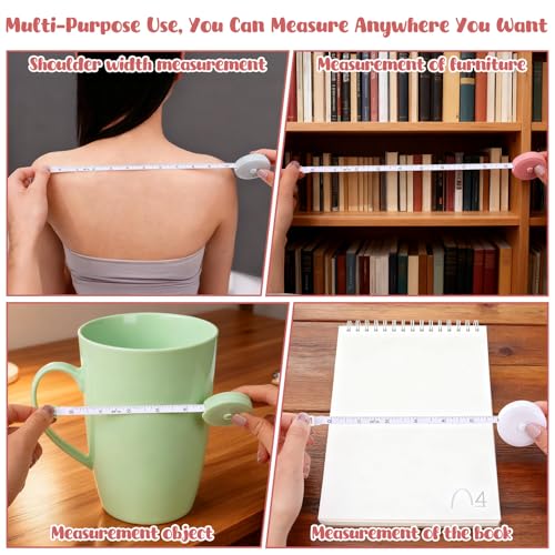 Lemecima 80 Pack Tailor Measuring Tapes, Retractable Measuring Tape Set in 4 Colors (Blue Pink Green White) - 60 Inch Soft Sewing Tape for Body Fabric Measurements, Sewing Tailor Cloth Home Craft