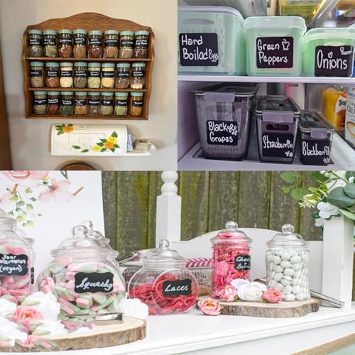 180 pcs Chalkboard Labels Stickers Waterproof Blackboard Reusable - color: Rectangular-180 Pcs