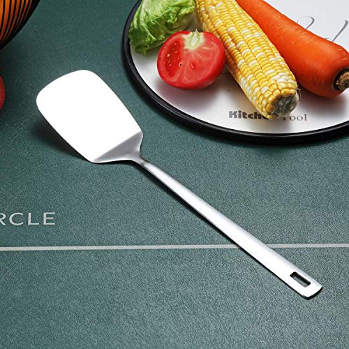 Stainless Steel Spatulas, Berglander Solid Turner,Barbecue Metal Spatulas Turner For Cooking, Kitchen Spatula For Nonstick Cookware, Dishwasher Safe, Easy to Clean - size: F. Solid Turner