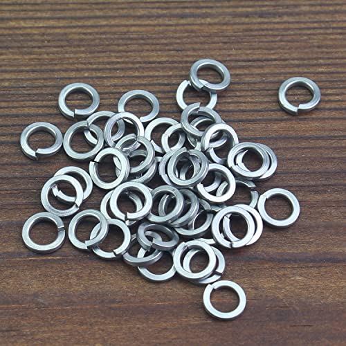 HELIFOUNER 300 Pieces M2.5 Stainless Steel Split Lock Washers, 304 Stainless Steel Spring Lock Washers for Screws Bolts, Silver - color: Silver, size: M2.5 (300 PCS)