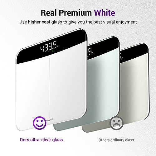 Ovutek Scale for Body Weight, 450lb Digital Bathroom Scales for People - color: White