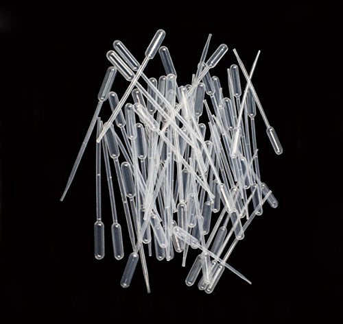 0.5ml Clear Plastic Fine Tip Dosing Disposable Dropper Transfer Liquids Pipetting Pipette 100 Pcs