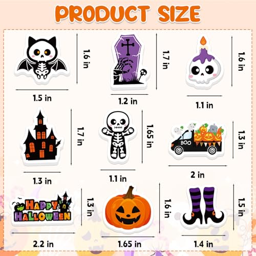 300Pcs Halloween Foam Stickers, Self-Adhesive Ghost Pumpkin Spider Stickers Halloween Decals Sticker Decorations for Home Office School Classroom DIY Art Craft Party Supplies - style: Halloween