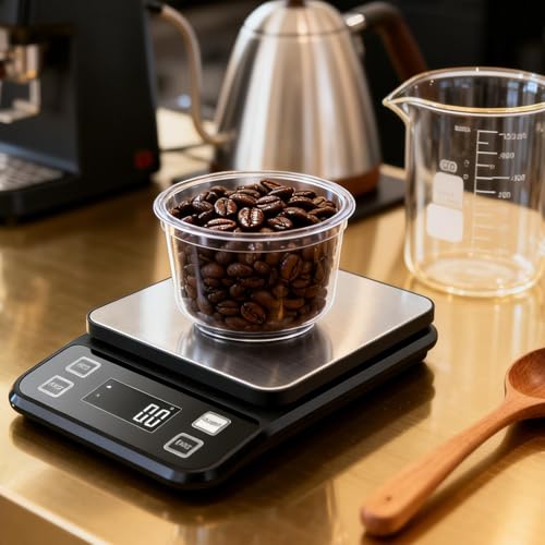 Waterproof Kitchen Scale, 10kg/22lb Food Scale Precisely Measures Grams and Ounces for Baking and Cooking, Stainless Stee Digital Scale with Backlight for Food - style: Rechargeable / 22lbs