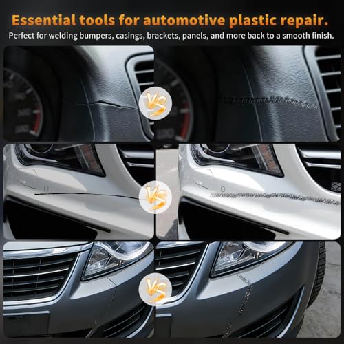 Plastic Welder Kit, 1200PCS Staples, Hot Stapler for Bumper Repair - color: Yellow