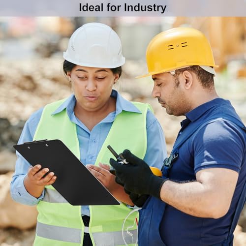 ZCZN Metal Clipboard, 12 x 9 Inches Aluminum Clipboards, A4 Letter Sizer Document Holder with Low Profile Clip, Suitable for School, Office, Jobsite or Medical Staff, Black