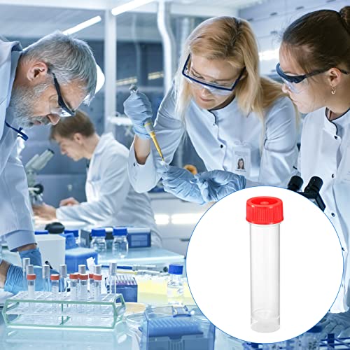 PATIKIL 30mL Plastic Test Tubes Frozen Test Tube Vial Container 60Pcs