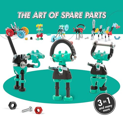The Off Bits Robot Collection: Robot Toy Model Kit for Kids 6+, Engaging & Creative Toy Building Sets for Boys and Girls, Build Your Own STEM Building Toys Engineering Kit