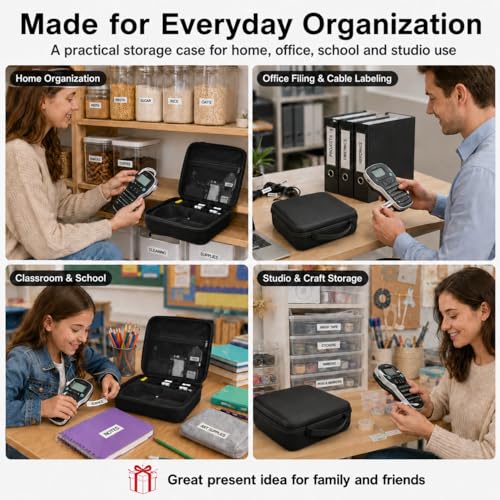 PAIYULE Label Maker Case for DYMO LabelManager 160/280, Black - color: black