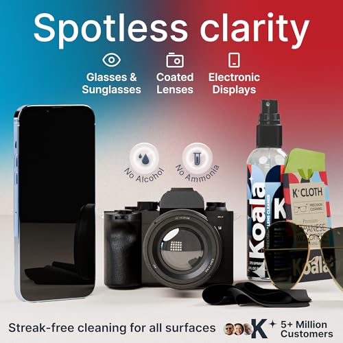 Koala Eyeglass Lens Cleaner Spray Kit | Japanese Microfiber (6 Piece Set) - size: 6 Piece Set