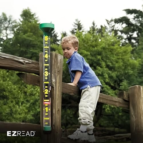 Headwind EZRead 26” Giant Professional Outdoor rain Gauge, USA Made Heavy Duty All Weather Freeze Proof mountable with Float, Hunter Green (820-0019) - color: Hunter Green, size: 26-Inch