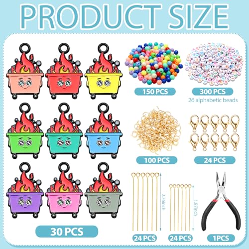 Suncalla 653 Pcs Nurse Badge Reel Charms Making Kit, Dumpster Fire - style: dumpster fire