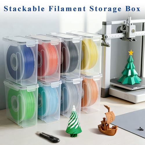 Airtight Filament Storage Box 4 Pack, PLA ABS PETG TPU Spools Storage