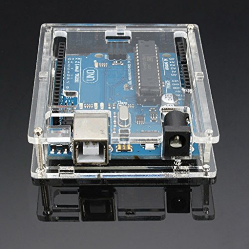 DAOKI® Uno R3 Case Enclosure New Transparent Gloss Acrylic Computer Box Compatible with Arduino UNO R3