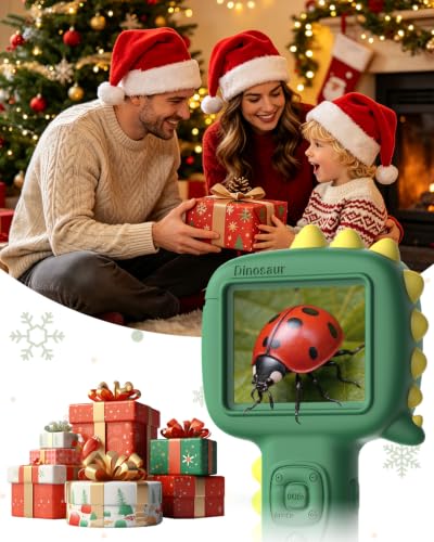Microscope Camera for Kids Gifts Toys- Handheld Pocket Microscope Autofocus - color: Green