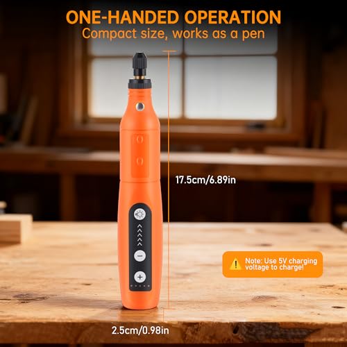 Lichamp Mini Cordless Rotary Tool, 5 Speed 3.7V Rechargeable Rotary Tool