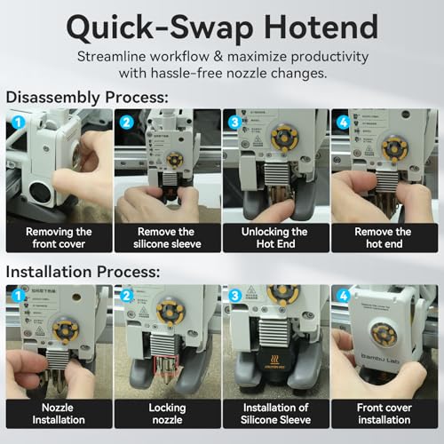 3PCS A1/A1 Mini/A2L Quick-Swap Hotend Hardened Steel Nozzle-(0.2+0.4+0.6mm) - size: 3PCS 0.2MM+0.4MM+0.6MM Stainless Steel Nozzle