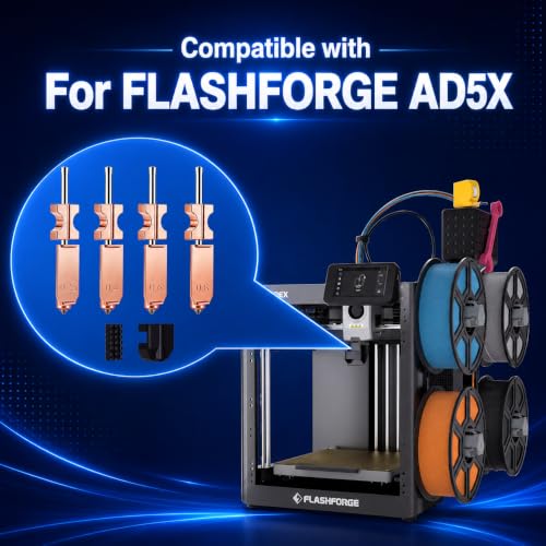 3PCS Upgraded 0.4/0.6/0.8mm Integrated Nozzle Kit for Flashforge AD5X, Quick-Release Hotend Heating Block with 3 Cleaning Brushes & 3 Silicone Socks - size: ad5x 0.4/0.6/0.8mm