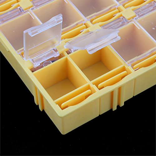 a16010300ux0102 Plastic 24 Compartments Electronic Components Storage Box Case