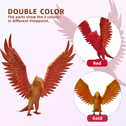 HP3DF Dual Color PLA Filament,Shiny Silk Red Gold PLA, 3D Printer Filament, PLA Filament 1.75mm Dimensional Accuracy +/- 0.02mm, 1KG Spool (2.2 lbs), Fit Most FDM Printer (Silk Red Gold) - color: Red Gold