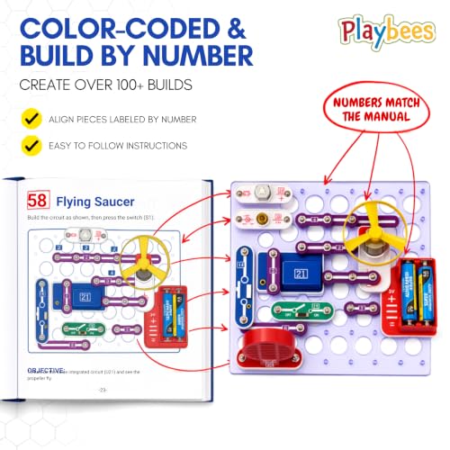 Playbees STEM Circuit Board Building Kit for Kids Ages 8-12