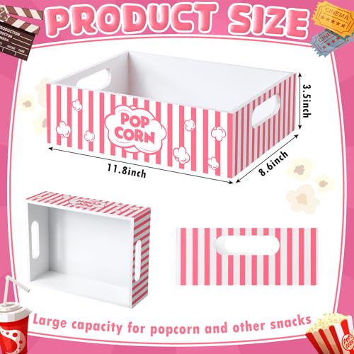 GlikCeil Movie Night Supplies Snack Trays with Handles, Cute - style: Cute