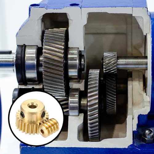 uxcell Worm Gear Set Right Rotation 25T 0.5 Module 1:25 Reduction Rate - size: Gear-3mm, Rod-1.98mm Bore, style: 0.5M-25T