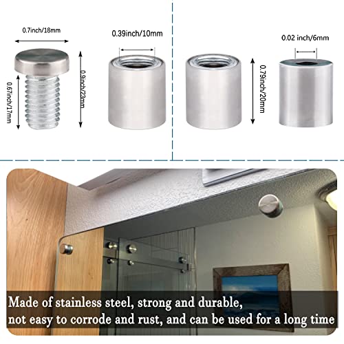 Standoff Screws for Wall Mount, 20 Pcs 3/4 x 1 in Stainless Steel - size: 3/4 x 1 in