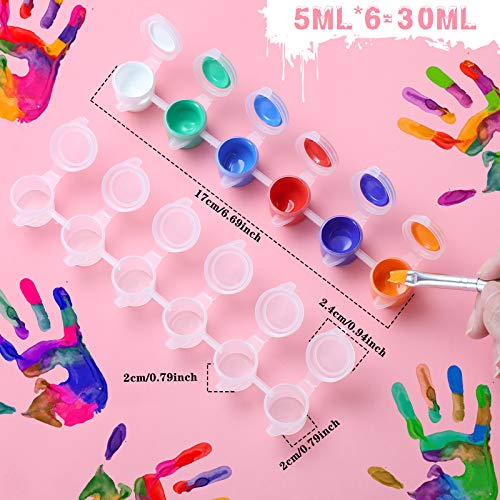 Patelai 100 Strips Empty Paint Pots with Lids Containers,5 Ml/ 0.17 Oz - size: 5 ml/ 0.17 oz