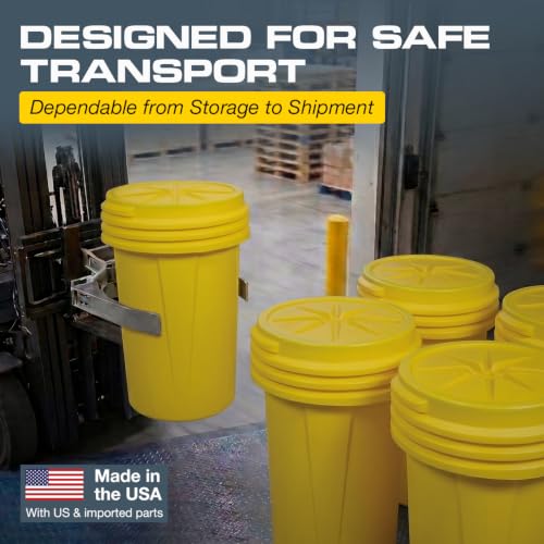 Eagle Plastic Drum, 55 Gallon Drum, DOT Compliant, Made in USA, Yellow - size: 55 Gallon